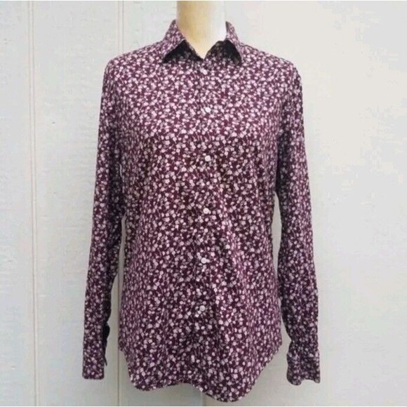 Zara ditzy floral longsleeve button down shirt wmns sz med - Picture 1 of 4